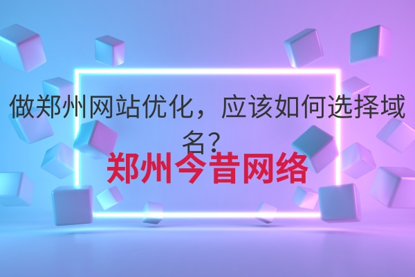 做鄭州網站優化,應該如何選擇域名?