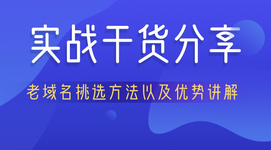 老域名挑選方法以及優勢講解“實戰干貨分享”