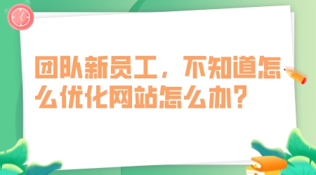團隊新員工,不知道怎么優化網站怎么辦?