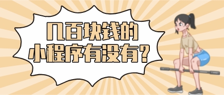 幾百塊錢的小程序有沒有?
