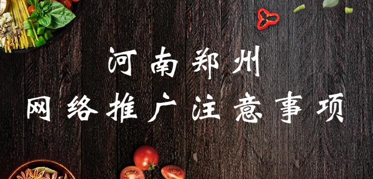 河南鄭州網絡推廣注意事項