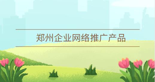 鄭州企業網絡推廣產品