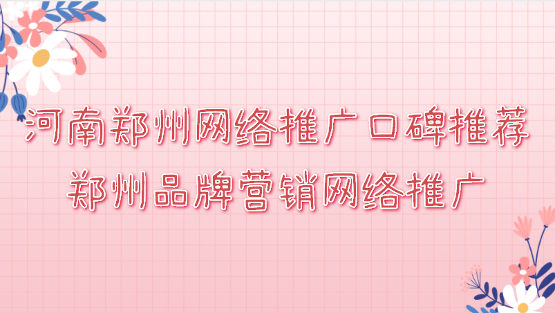 河南鄭州網絡推廣口碑推薦(鄭州品牌營銷網絡推廣)